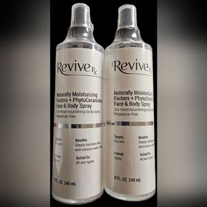 NWT 》2×《 REVIVE RX NATURALLY MOISTURIZING + PHYTOCERAMIDES FACE & BODY SPRAYS!